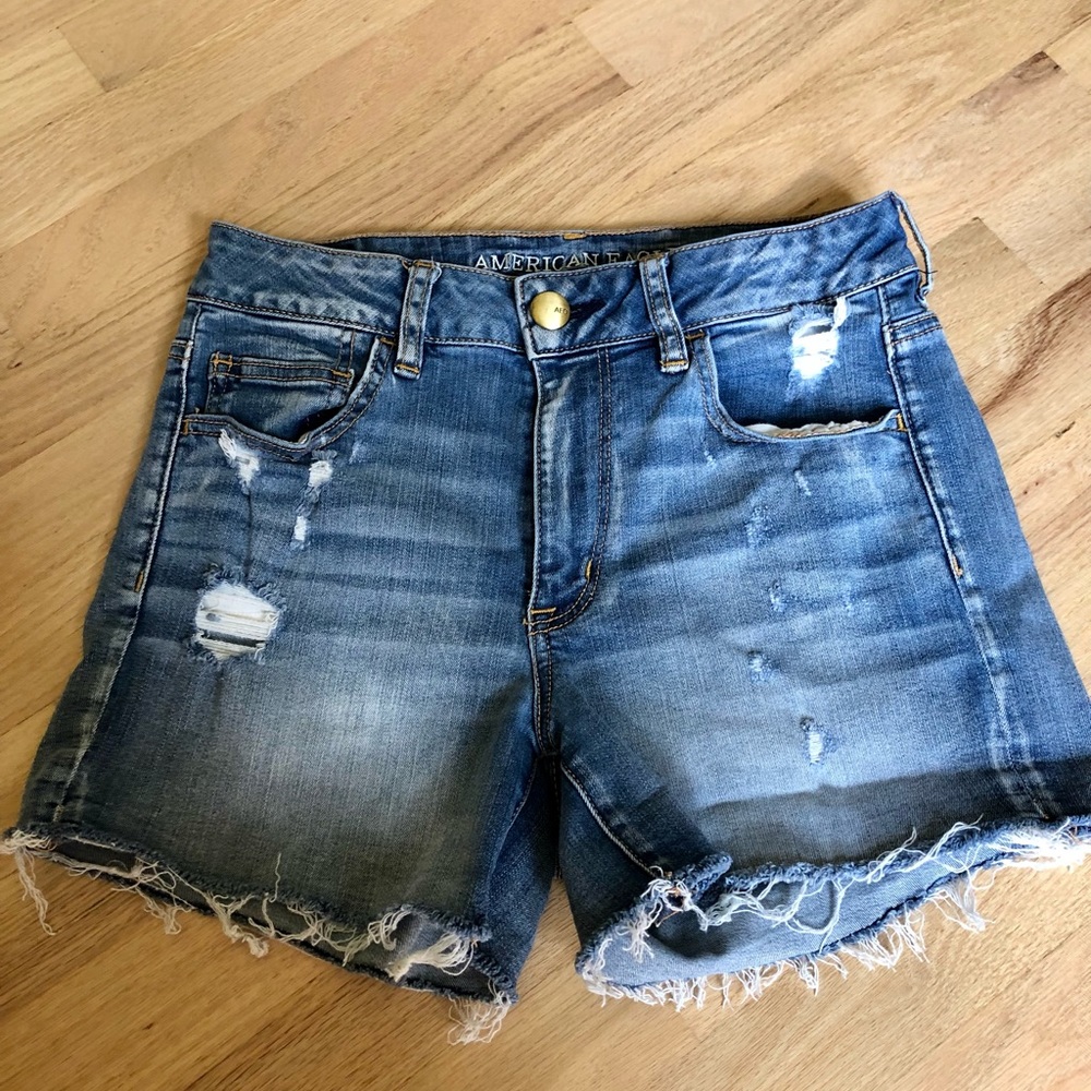 American Eagle Denim Shorts Size 8.   Length from waistband 12 inches.
